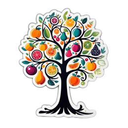 fruit tree vibrant SVG PNG design