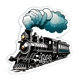 train steam SVG PNG design with clean design elements