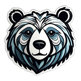 print panda SVG PNG design with clean design elements