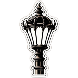streetlamp vintage SVG PNG design with clean design elements
