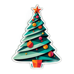 decoration tree star SVG PNG design with clean design elements