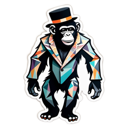 chic chimpanzee SVG PNG design