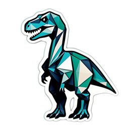 dinosaur polygonal SVG PNG design with clean design elements