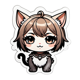 fantasy character cat SVG PNG design with clean design elements