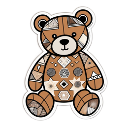 artistic teddybear SVG PNG design with clean design elements