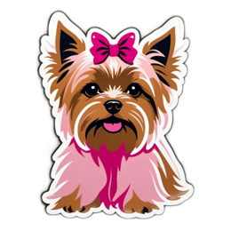 cute yorkshireterrier SVG PNG design with clean design elements