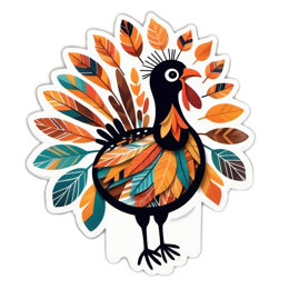 fantasy turkey leaves SVG PNG design with clean design elements