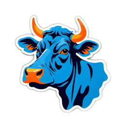 cow vibrant SVG PNG design with clean design elements