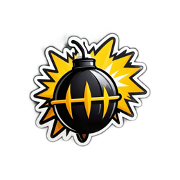 explosion sticker SVG PNG design with clean design elements