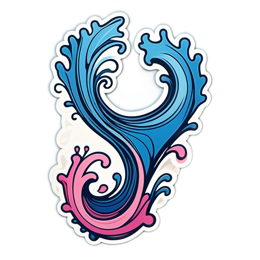 wave colorful SVG PNG design with clean design elements
