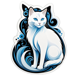 sticker cat artistry SVG PNG design