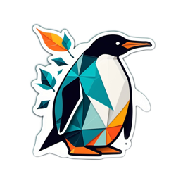 polar penguin artistic SVG PNG design with clean design elements