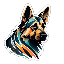 pet german shepherd SVG PNG design with clean design elements