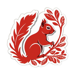 squirrel leaf SVG PNG design with clean design elements