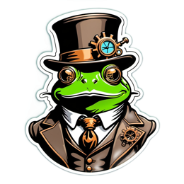 stylish frog gentleman SVG PNG design