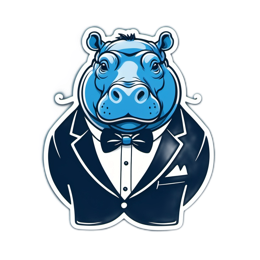 humorous hippo SVG PNG design