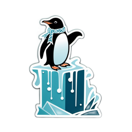 penguin ice SVG PNG design with clean design elements