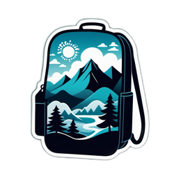 backpack landscape SVG PNG design
