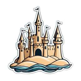 castle island SVG PNG design with clean design elements