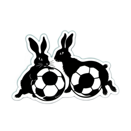 soccer bunnies SVG PNG design with clean design elements