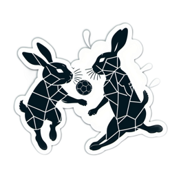 rabbits soccer SVG PNG design with clean design elements