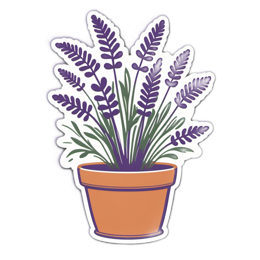 pot plant lavender SVG PNG design with clean design elements