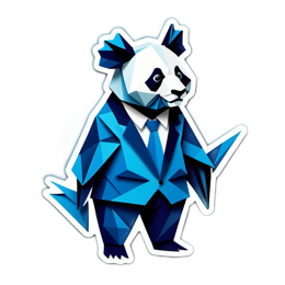 panda formalwear artistry SVG PNG design with clean design elements