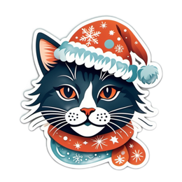 christmas hat scarf SVG PNG design with clean design elements