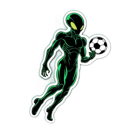 alien soccer SVG PNG design with clean design elements