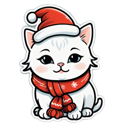 christmas cat scarf SVG PNG design