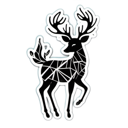 deer geometry SVG PNG design with clean design elements