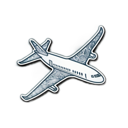 airplane SVG PNG design with clean design elements