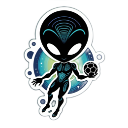 aliens soccer SVG PNG design with clean design elements