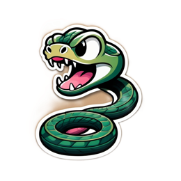 snake sticker SVG PNG design with clean design elements