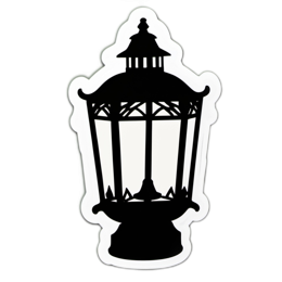 lantern silhouette SVG PNG design with clean design elements
