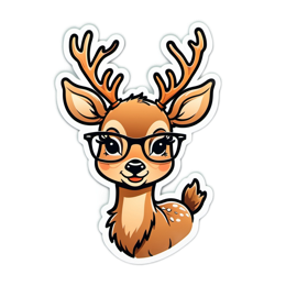 fantasy deer with glasses SVG PNG design