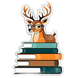 deer books glasses SVG PNG design
