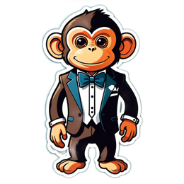 fancy monkey SVG PNG design