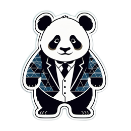 panda fashion SVG PNG design with clean design elements