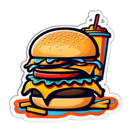 burger fries SVG PNG design