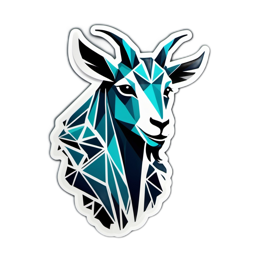 artistic geometric goat SVG PNG design with clean design elements
