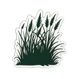 grass wildflowers SVG PNG design with clean design elements