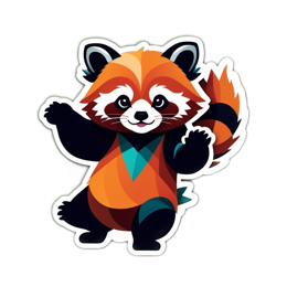 raccoon sticker SVG PNG design with clean design elements