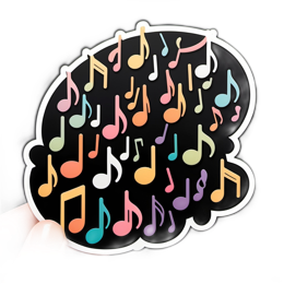 music stickers SVG PNG design
