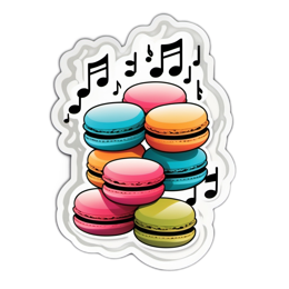 music macarons SVG PNG design