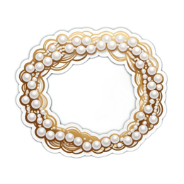 pearl wreath SVG PNG design