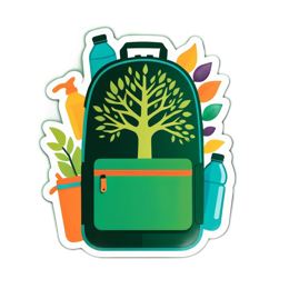 nature bag SVG PNG design with clean design elements