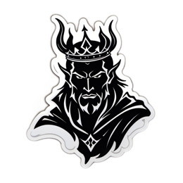 sticker king SVG PNG design with clean design elements
