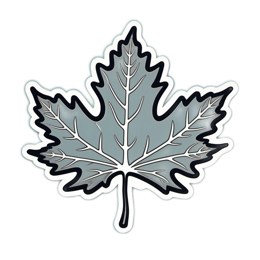 autumn leaf sticker SVG PNG design with clean design elements