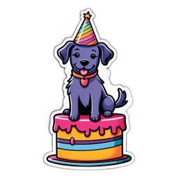 partydog birthdaycake SVG PNG design